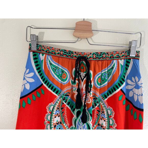 Womens Sz M Colorful Boho Maxi Skirt Vibrant Paisley Festival Summer Hippie - Picture 3 of 6